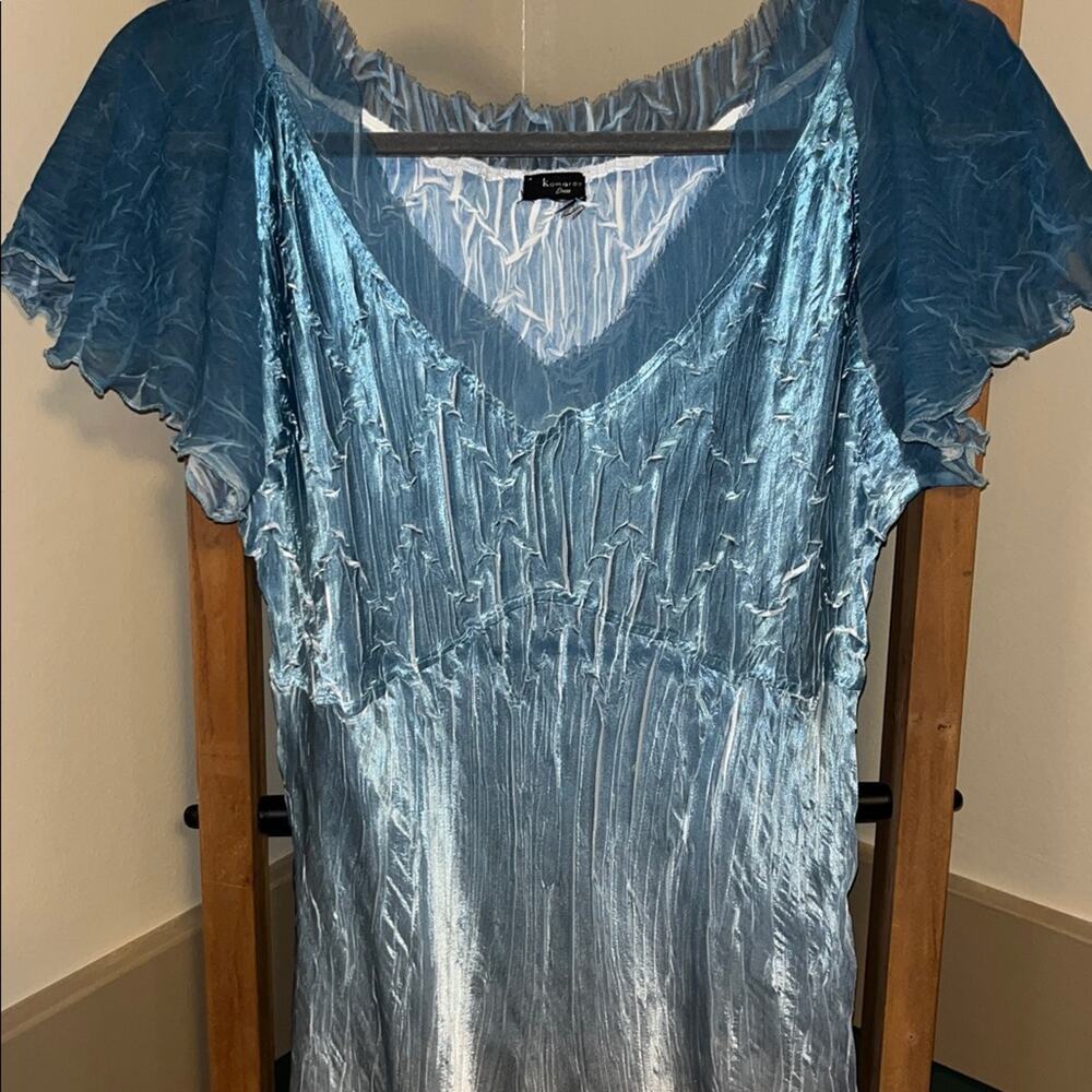 Komarov Blue and Gray Ombre Maxi Dress - Picture 4 of 4